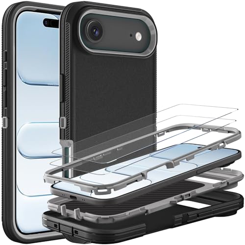 Coque iPhone 17 Air抗震 protective case solide anti-chute et poussière noire