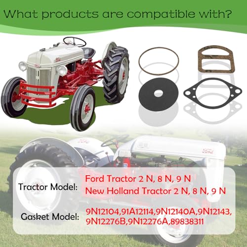 Image of 9N12104 Distributor Gasket 4 Piece Set,Compatible with Ford /New Holland Tractor 2 N, 8 N, 9 N