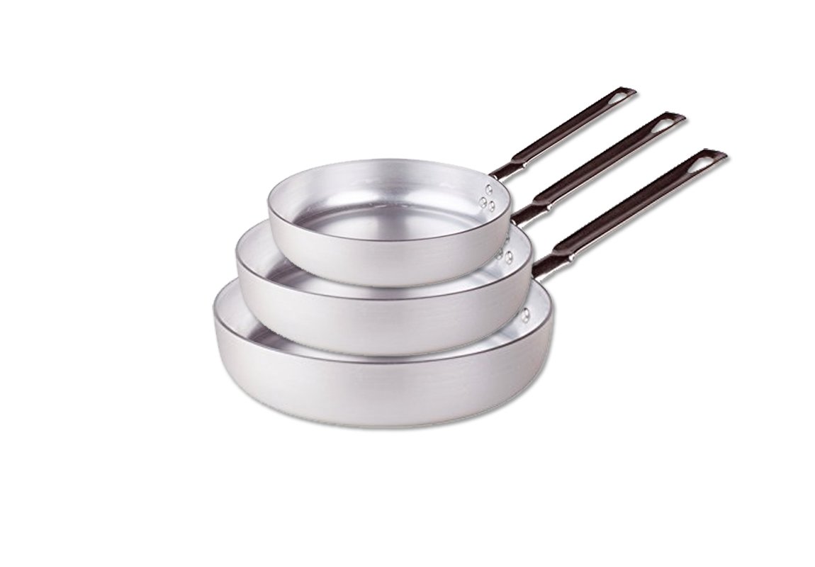 IRPot- SET 3 PZ PADELLA IN ALLUMINIO PROFESSIONALE " BASIC " AGNELLI 32+36+40 CM