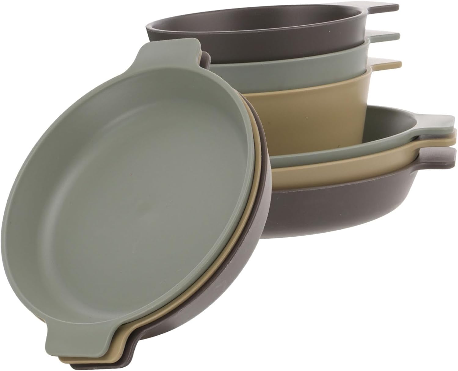 Elegant Speckled Dinnerware Unbreakable Plastic Plates and Bowls Outdoor Camping Plates Picnic and Hiking Utensils Lightweight Portable Dishware for Patio