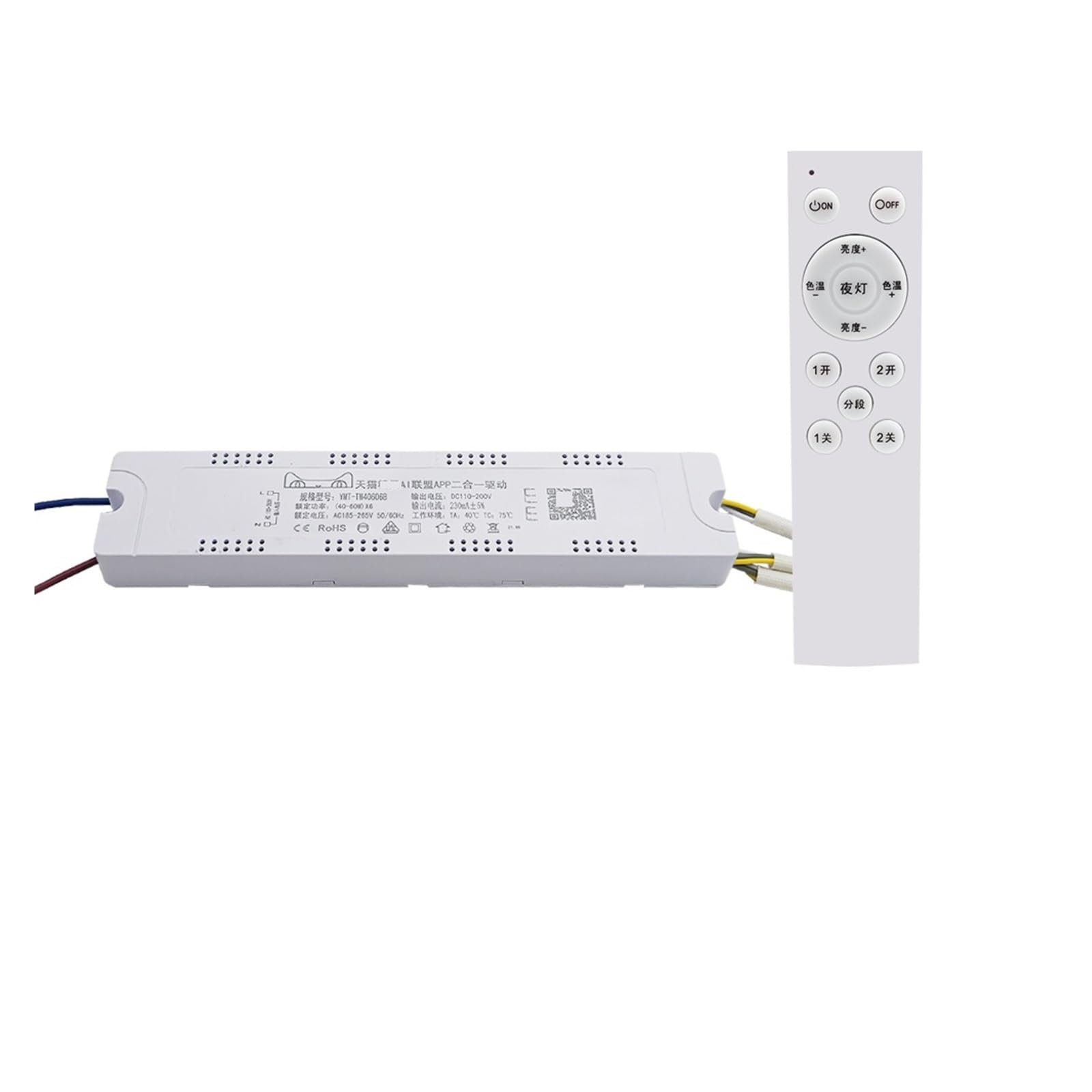 Alimentation LED 40-60W 230mA avec télécommande intelligente pour lustre AC185-265V