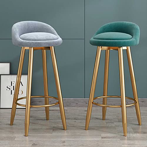 Tabourets hauts en velours 65 cm chaise de comptoir avec dossier lot de 2 - 6