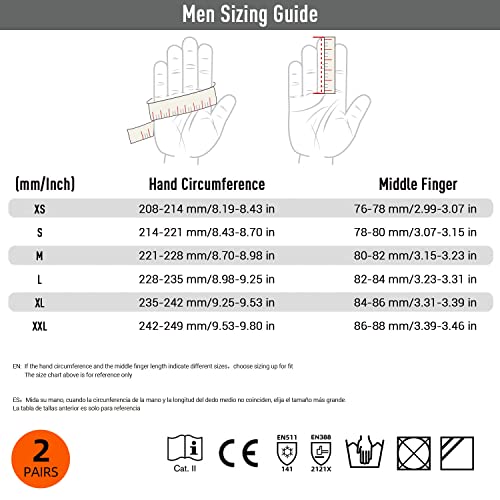 Vgo... 2 paia Guanti da Lavoro Invernali