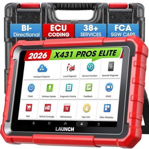 Launch X431 PROS Elite 2026 New Bidirectional Scan Tool, 38+ Services, ECU Coding, All-in-One Full...