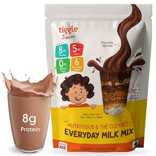 Image of Tiggle Junior Kids Protein Powder - 350g, Everyday Chocolate Milk Mix