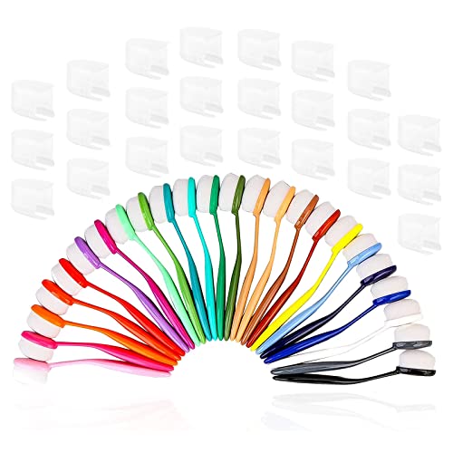 Yoseng 24 Pcs Ink Blending Brushes with Cover for Card Making & Stenciling