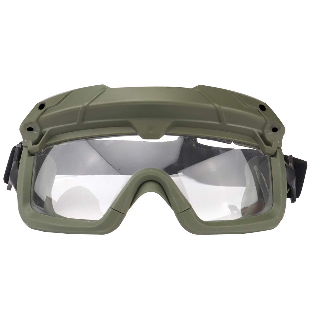 ACEXIER Tactical Airsoft Paintball Goggles Windproof Anti Fog CS Wargame Protection For Tactical Helmet Fishing Cycling Glasses Eyewear (Green)