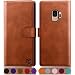 Produktbild SUANPOT [RFID Schutz für Samsung Galaxy S9 Hülle PU Leder Handyhülle Lederhülle Klapphülle Kartenfach Flip Cover für Samsung S9 Handy hülle Leather Wallet Phone Case Hellbraun