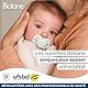 BIOLANE - Baby Schnullerkette - für Schnuller ohne Ring - Stoff 100% Baumwolle - Beige - Silikonbefestigung - Clip aus Holz und Metall - doppelte Sicherheit & rutschfest