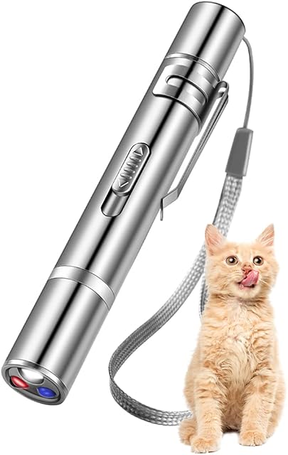 HOHUIGO Cat Toys for Indoor Cats Adults, LED Light Pointer Cat Dog Interactive Toy, Red Dot Dog Toy for Boredom, USB Rechargeable Kitten Teaser Chasing Light, Dog Cat Chaser Toys Pet Training Tool