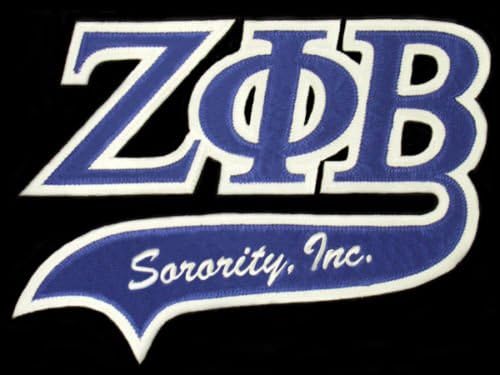 Sorority Letters Swoosh Logo 5.5 inches Emblem Patch