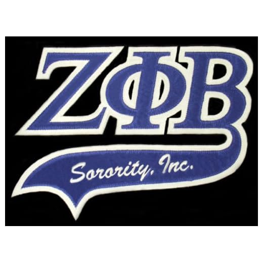 Zeta Phi Beta Sorority Letters Swoosh Logo 5.5 inches Emblem Patch