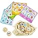 Produktbild Ulanik Bingo Spiel für Kinder Jahreszeiten 24 STK Holzbrettspiel Ab 3 Jahre Lernspielzeug für Vorschule