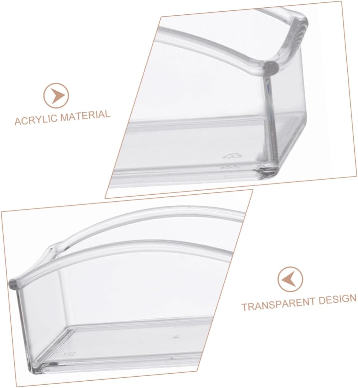BESTOYARD Acrylic Tea Bag Box Organizer for Tea Coffee Sugar Packets