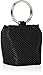 Jessica McClintock Womens Gwen Ball Mesh Ring Wristlet Pouch Clutch, Black