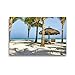 Produktbild CALVENDO Premium Textil-Leinwand 45 x 30 cm Quer-Format Perfektes Insel-Paradies mit Sonnenliegen am Strand der Insel Havelock, Leinwanddruck Verlag