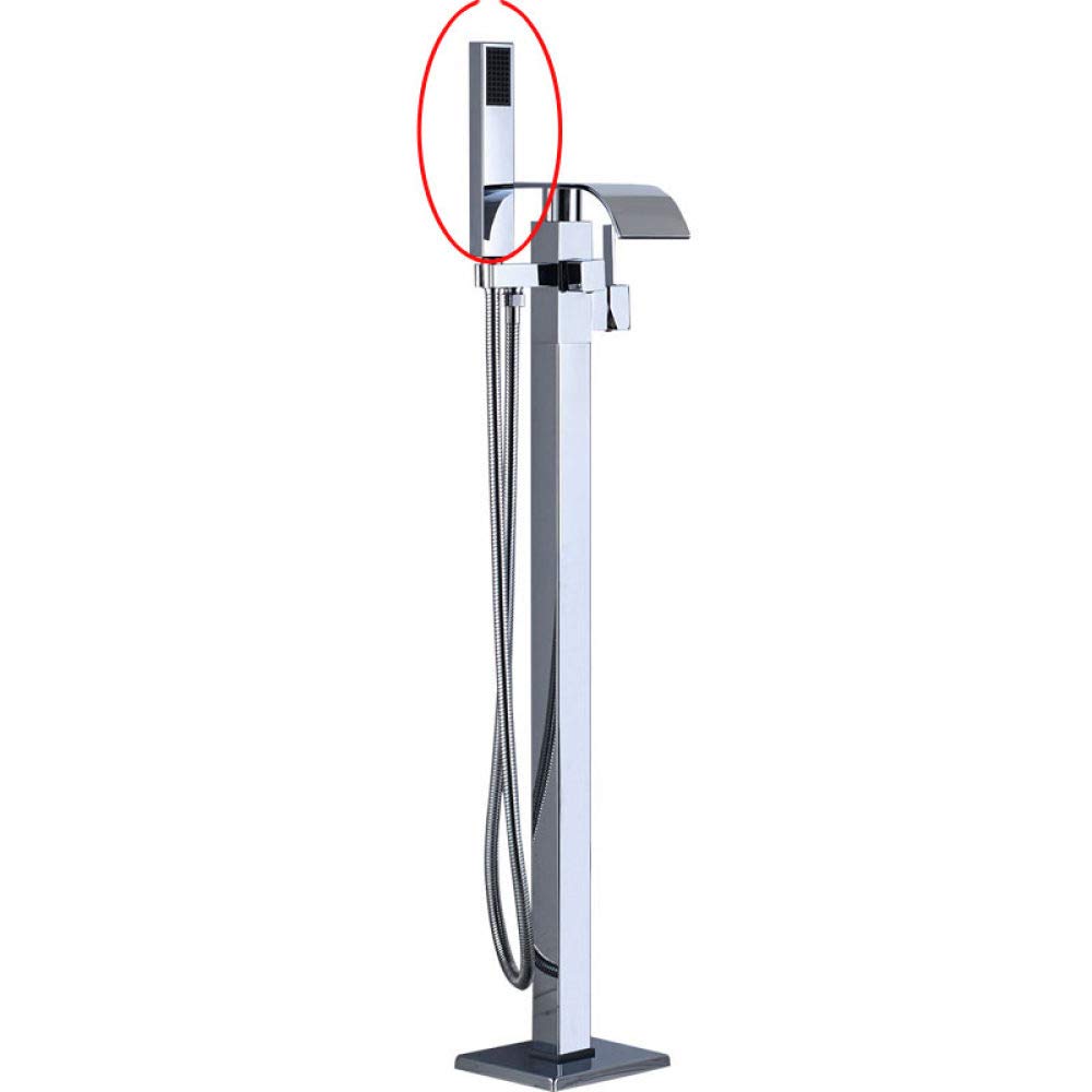 SnamicE Luxury Bath Tub Sink Faucet Floor Mounted Chrome Waterfall Bathtub Mixers Free Standing Hot and Cold Bath Shower Set Handshower,Chrome,