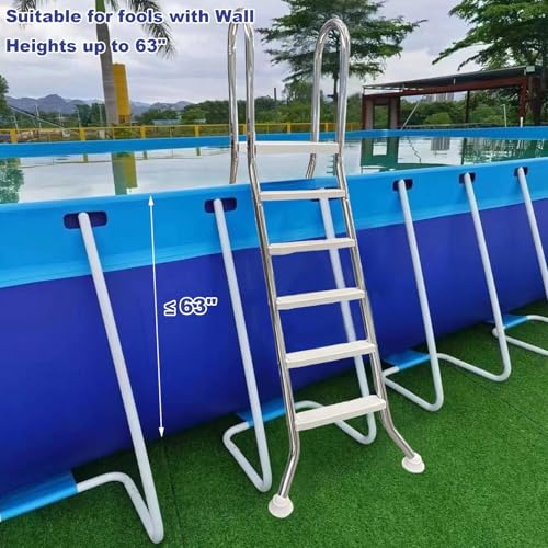 Escalera para piscina LHFJ acero inoxidable 63 in miniatura 5
