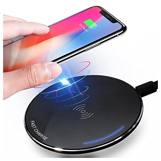 (10W Fast) ivolks Wireless Charger iPhone X/8/8 Plus Slim Qi Wireless Charging Samsung Galaxy S9/9+/S8/S8+