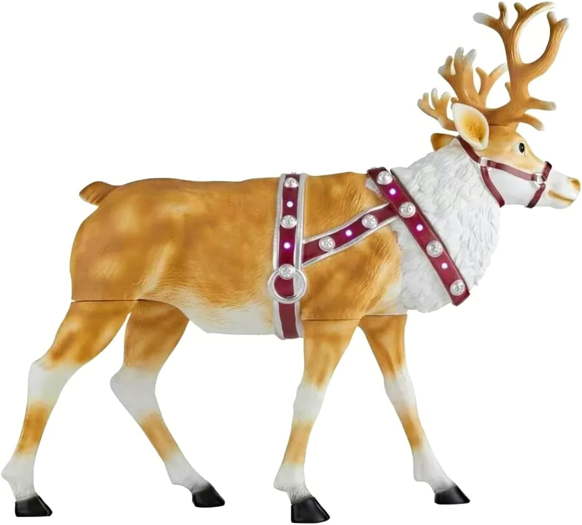 Home Accents Holiday 4.5 ft. Blow Mold Reindeer with LED Lights Yard Sculpture
