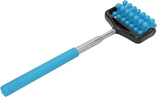 Telescopic Back Roller Scratcher, 360 Â° Rotating Manual Back Scratcher Roller, Telescopic Massager Back Muscle Roller Adjustable Back Head Arm Scratch Roller for Muscle Relax(Sky Blue)
