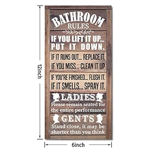 Rustic Bathroom Decor, Western Bathroom Decor, Funny Bathroom Signs Wall Decor, Bathroom Rules Decor, Farmhouse Bathroom Decor, Country Bathroom Decor, Bathroom Signs, Bathroom Rules Wall Decor Rustic Bathroom Decor Western Bathroom Decor Funny Bathroom Signs Wall Decor Bathroom Rules Decor Farmhouse Bathroom Decor Country Bathroom Decor Bathroom Signs Bathroom Rules Wall Decor