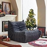 Ayovoch Bean Bag Chairs for Adults, Giant Bean Bag Chair, Memory Foam Beanbag Chair, Bean Bag Sofa for Living Room, Dorms, Apartments, Reading Corner (Grey Corduroy)