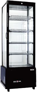レマコム 4面ガラス 冷蔵ショーケース 130L R4G-130SLB フォーシーズン（ブラック）卓上・業務用 - 業務用冷蔵庫 - 機能： 冷蔵（2℃～12℃）・結露防止・LED照明・鍵付き