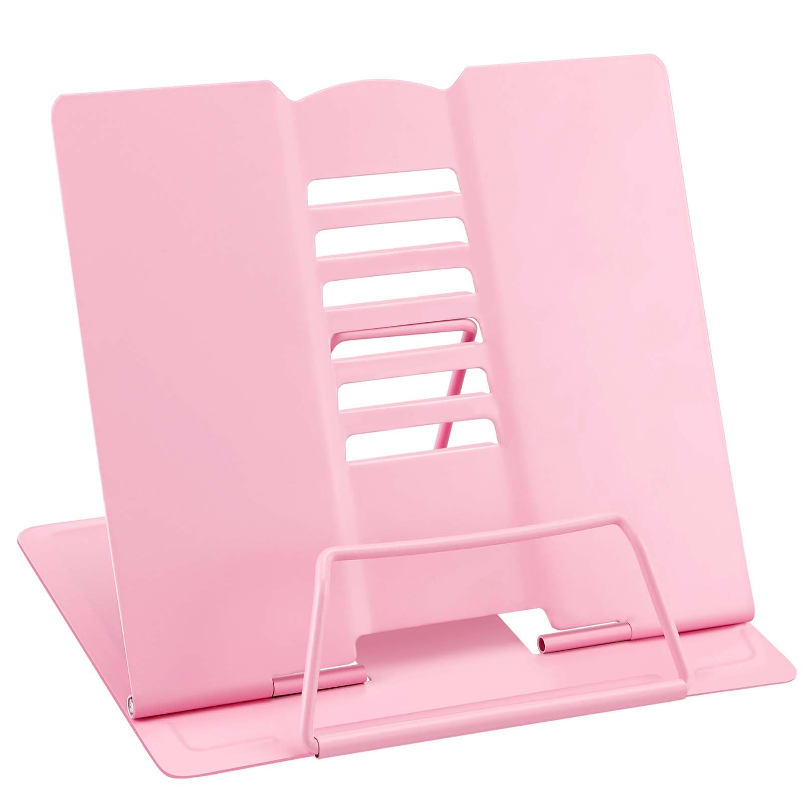 Atril Metálico para Libros, con 6 Alturas Ajustables para Leer, Estante Lectura de metal Multifuncional, Soporte de Lectura de Metal Plegable, para Tableta Música Libro de Recetas Cocina Oficina