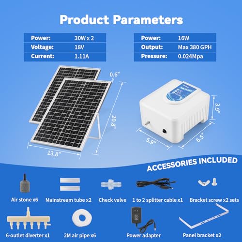 Poafamx Solar Pond Aerator 380Gph thumb #5