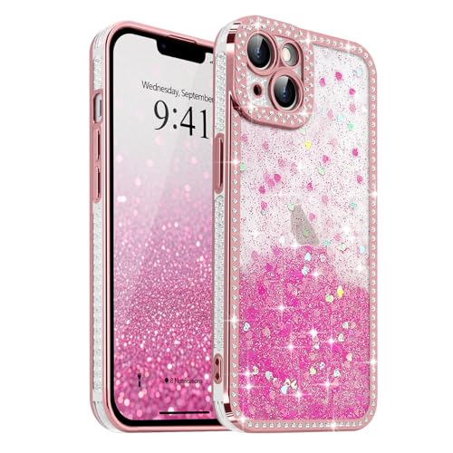 Wirvyuer iPhone 14 �p �P�[�X ������ �L���L�� �n�[�g�^���� ���킢�� ���� ���C���X�g�[������ �X�}�z�P�[�X �ϏՌ� �ی� �����h�~ �y�� �o���p�[ �X�g���b�v�z�[���t�� ��phone14�p �J�o�[(���[�Y���b�h)