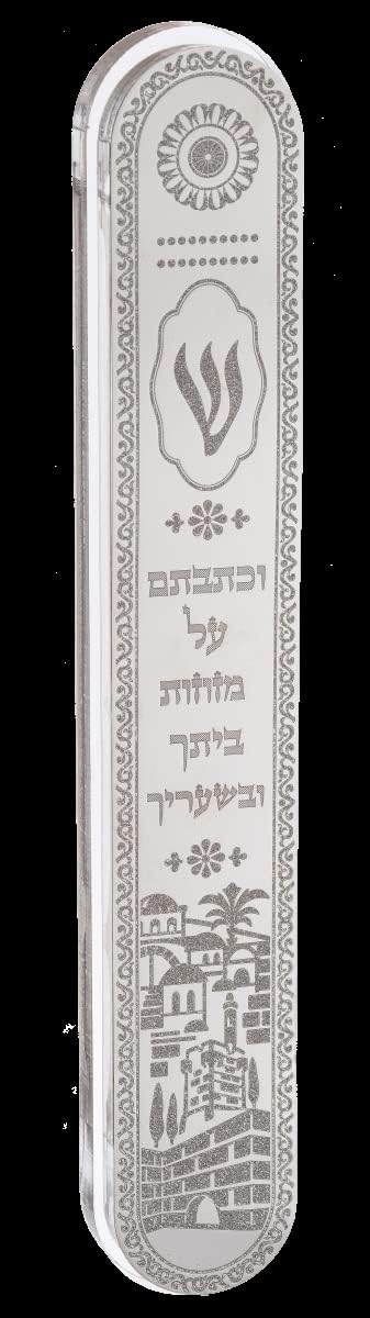 Perspex Mezuzah 20 cm with Plaque