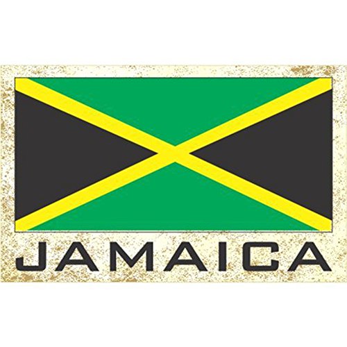 Imán decorativo rectangular para refrigerador bandera Jamaica miniatura 1