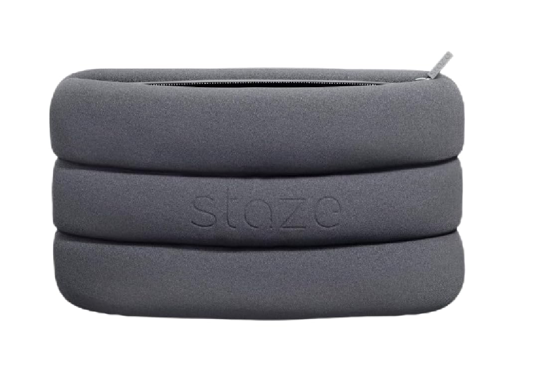 Staze Bag - Waterproof, Neoprene Pouch, Zipper Closure Stylish Pouch for Travel & Storage (Slate, 10.5” x 7”)