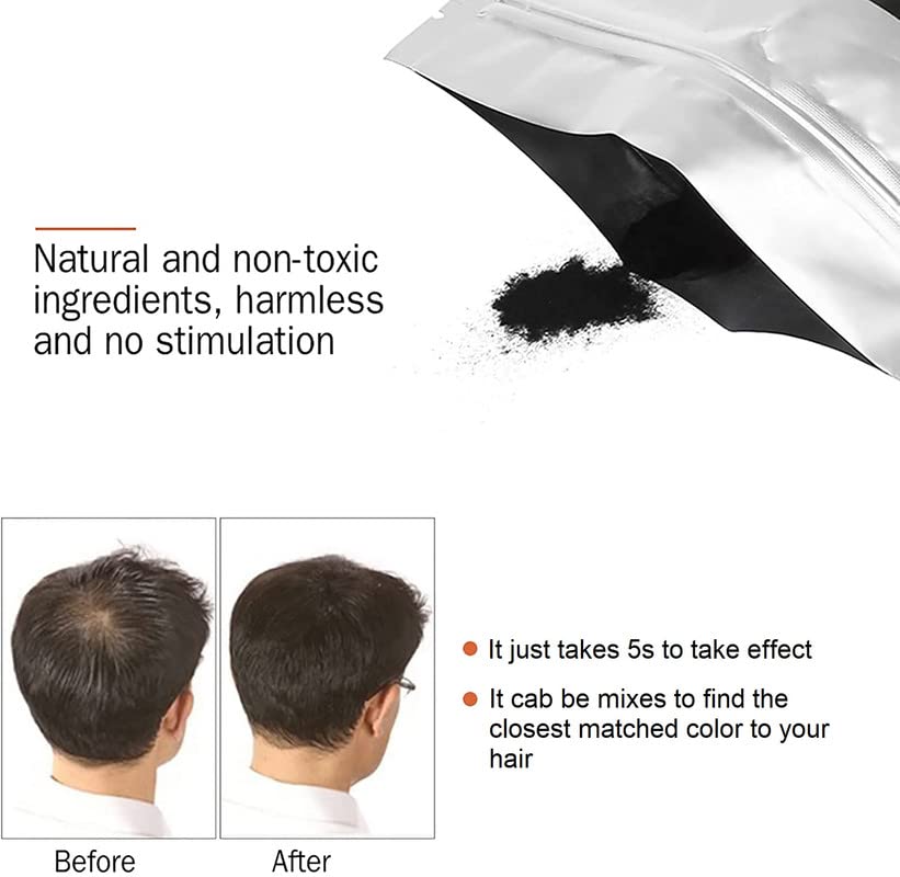 Tom Bull Hair building fiber refilling pack use for Caboki Toppik Bottles etc. (25gm DarkBrown) 2