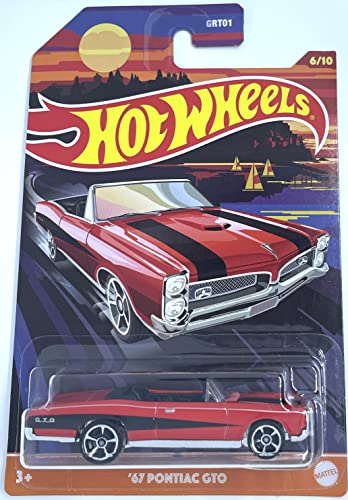 Hot Wheels '67 Pontiac GTO Convertible rojo miniatura 1