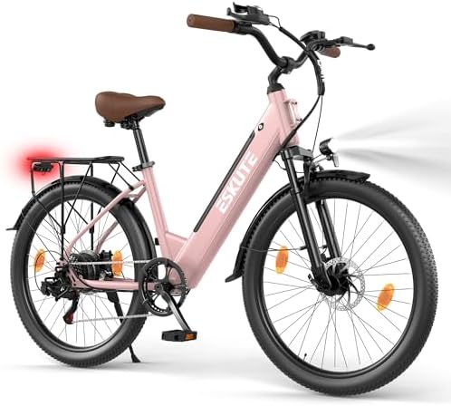 ESKUTE C100 Plus Bicicleta Eléctrica Adultos 26", Bici Eléctrica ...