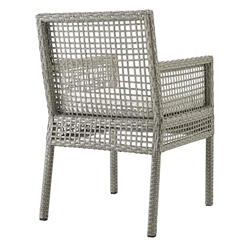 Modway-Aura-Wicker-Rattan-Outdoor-Patio-Dining-Arm-Chair-with-Cushion-in-Gray-White 51PtVFFRGML