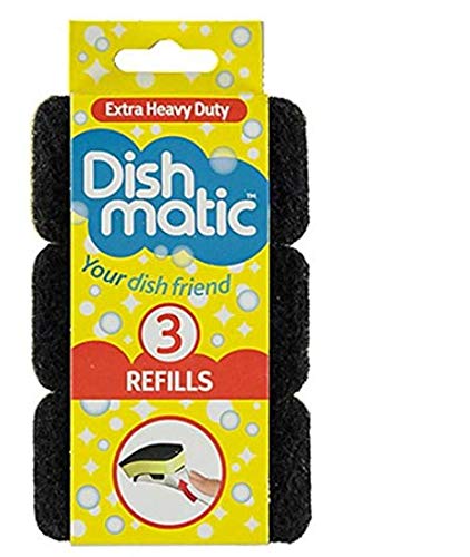 9 Extra Heavy Duty Dishmatic Black Refill Sponzen