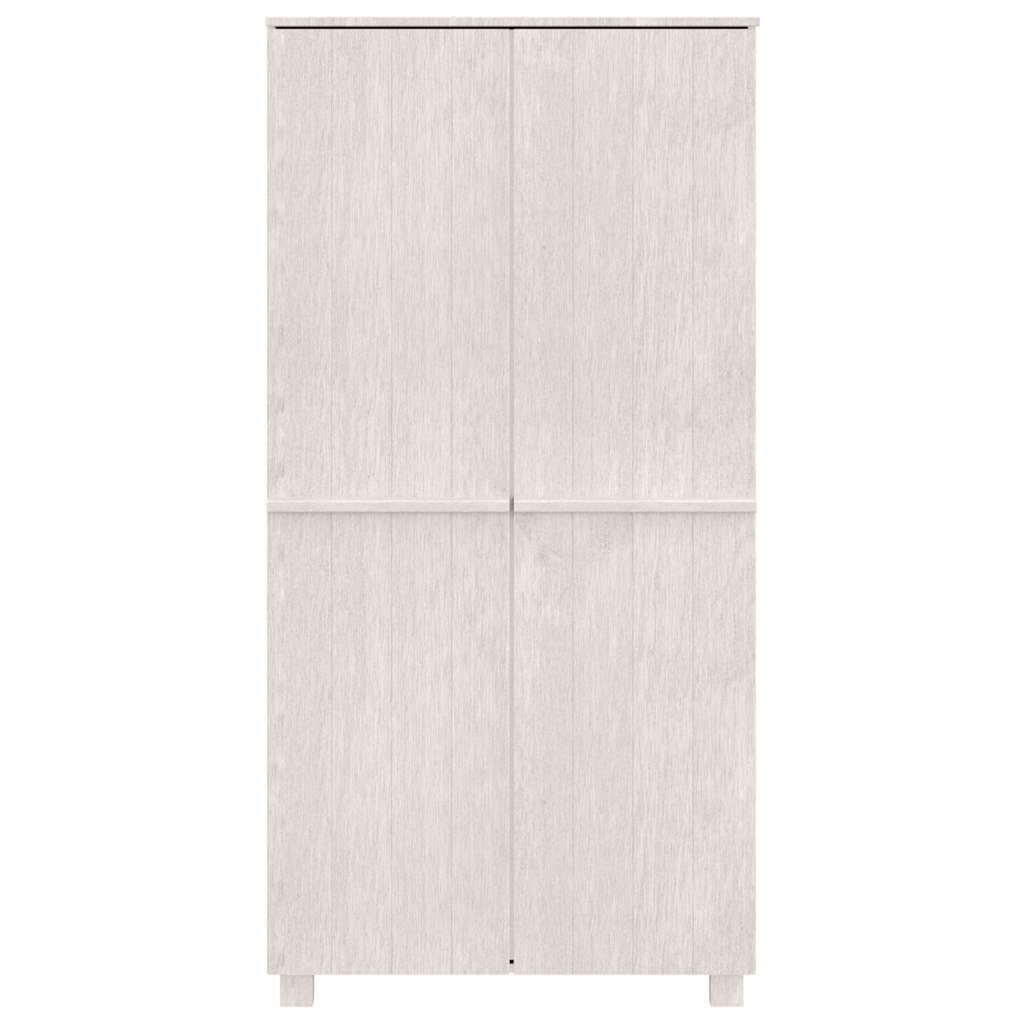 Makastle Garde-Robe Blanc 89x50x180 cm Bois Massif de pin