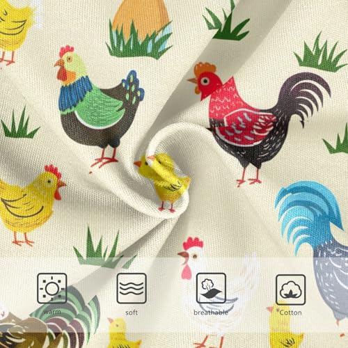 Joisal Cotton Girls Underwear Toddlers Cute Farm Chickens Yellow Panties for Girl Fancy Briefs Underpants 2t3