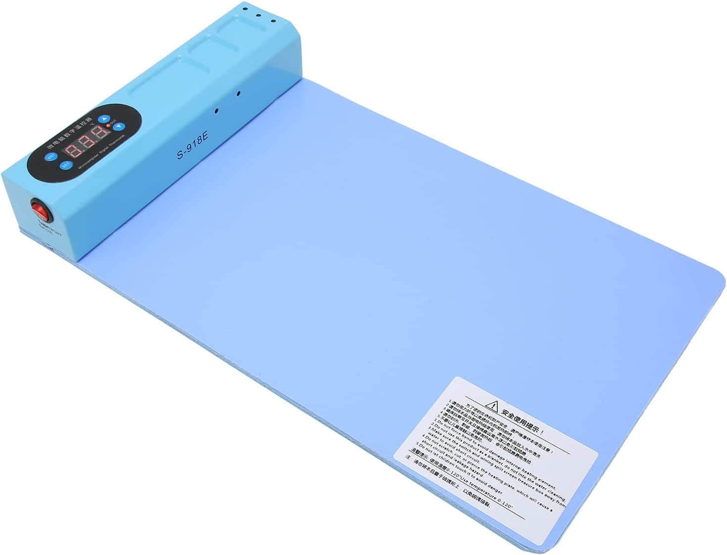 Dilwe LCD Screen Separator, Heating Pad for Smartphone, Removal Cell Phone LCD Glass Plate Repair Tool Heat Pad for OS Phone Screen Replace Tool, 11.8x8.3inch(S918E)