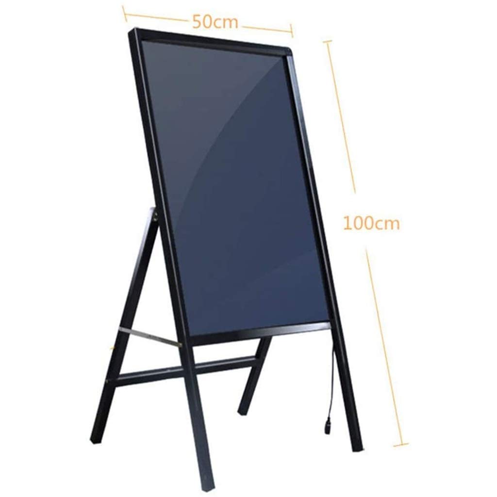 Tablica kredowa, tablica szkolna, 50 x 70 cm, dekoracyjna tablica do przypinania, tablica fluorescencyjna LED, pionowa, pismo, tablica reklamowa, do domu, kuchni, na zewnątrz, do biura, ścian