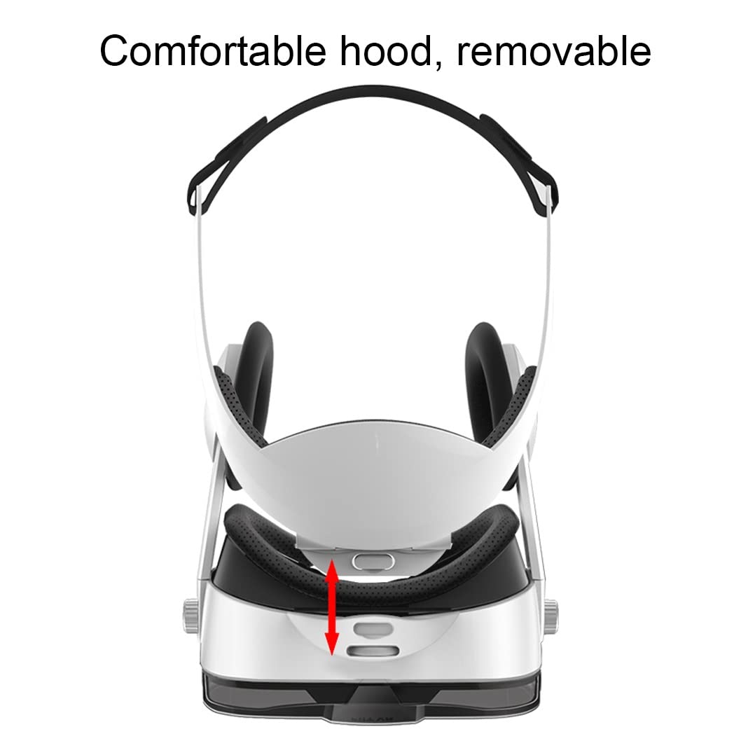 Gafas de Realidad Virtual, 3D VR Gafas con Controlador Bluetooth para Juegos Visión Panorámico VR Glasses para iPhone 13 Pro Max/13 Pro/13/12/11, para Samsung Galaxy S21, Huawei, Xiaomi