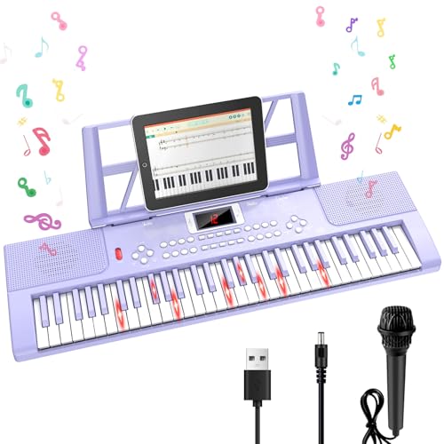 Piano Keyboard, 61 Key Upgrade Kids Pianos Music Toy with...