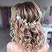 Produktbild Unicra Braut Hochzeit Haar Rebe Silber Blume Stirnband Strass Kopfschmuck Braut Perle Haar Zubehör für Frauen
