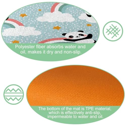 Tapis de cuisine antidérapant et absorbant Pamda lavable en machine
