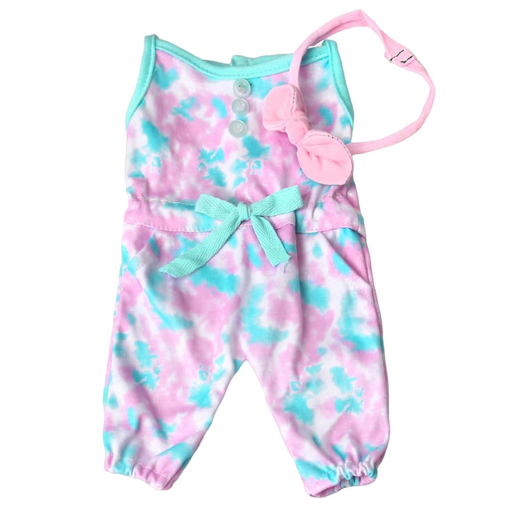 NIXNUT Doll Clothes Jumpsuit Bodysuit Summer Clothing with Hairband for American Girl Doll 18-inch, Multicolored, free size - Image 2
