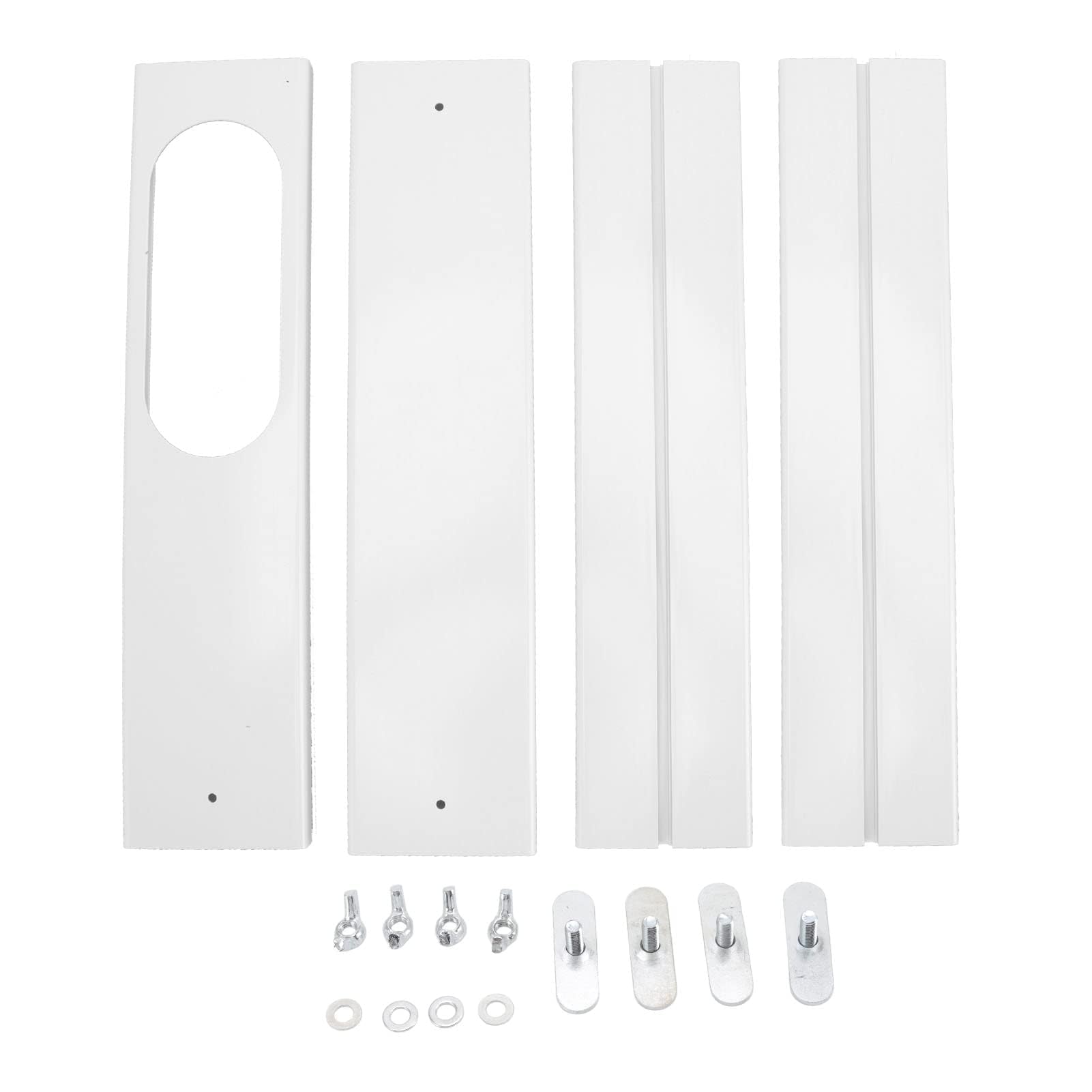 Kit d'évent de fenêtre de climatisation portable Plaque d'étanchéité de fenêtre régulable 16,9 à 55 pouces Convient à la maison et au bureau Plaque d'étanchéité de climatisation, 4 pièces