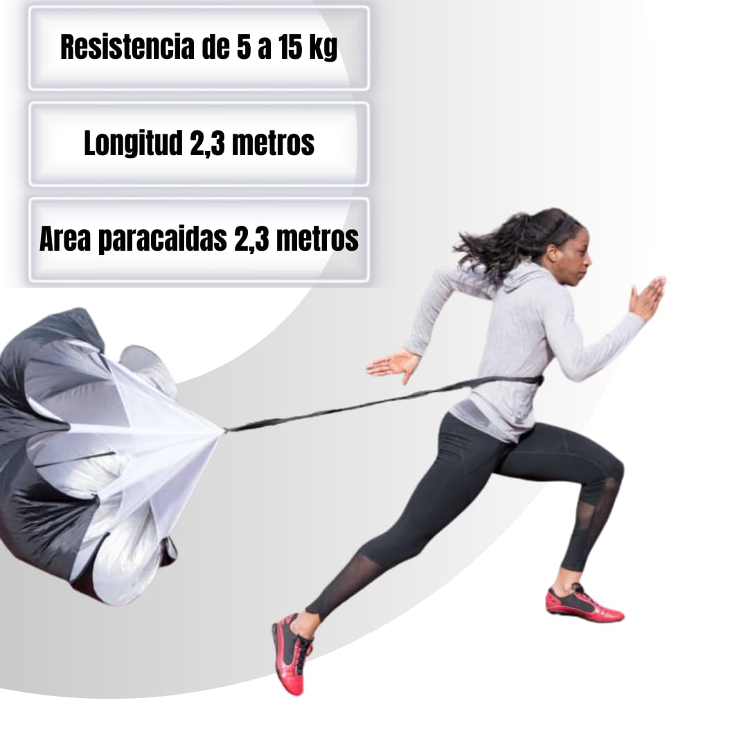 Paracaidas Resistenza + Borsa di immagazzinaggio - Allenamento Calcio - Materiale Sportivo Resistenza.Ideale per esercizi di fitness e allenamento di calcio
